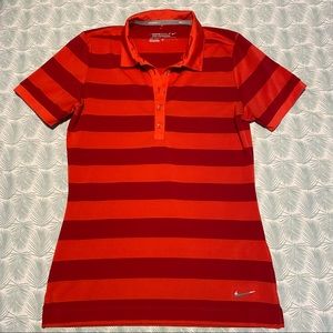 XS Nike Golf Polo - Red Striped